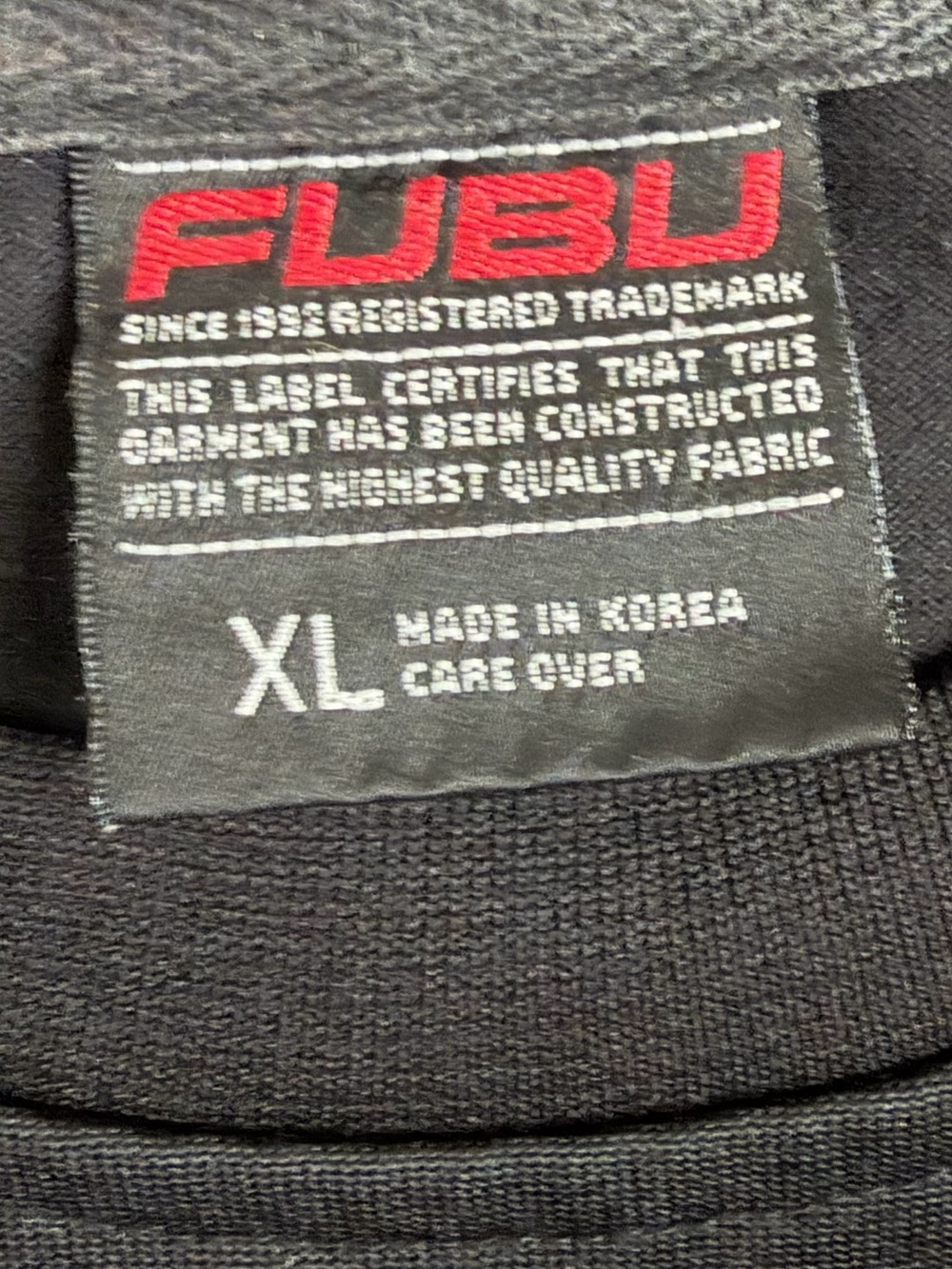 FUBU Circa 1992 Black Tee with Red Logo Graphic Tee Hip Y2K Retro Men Size XL - Picture 6 of 6